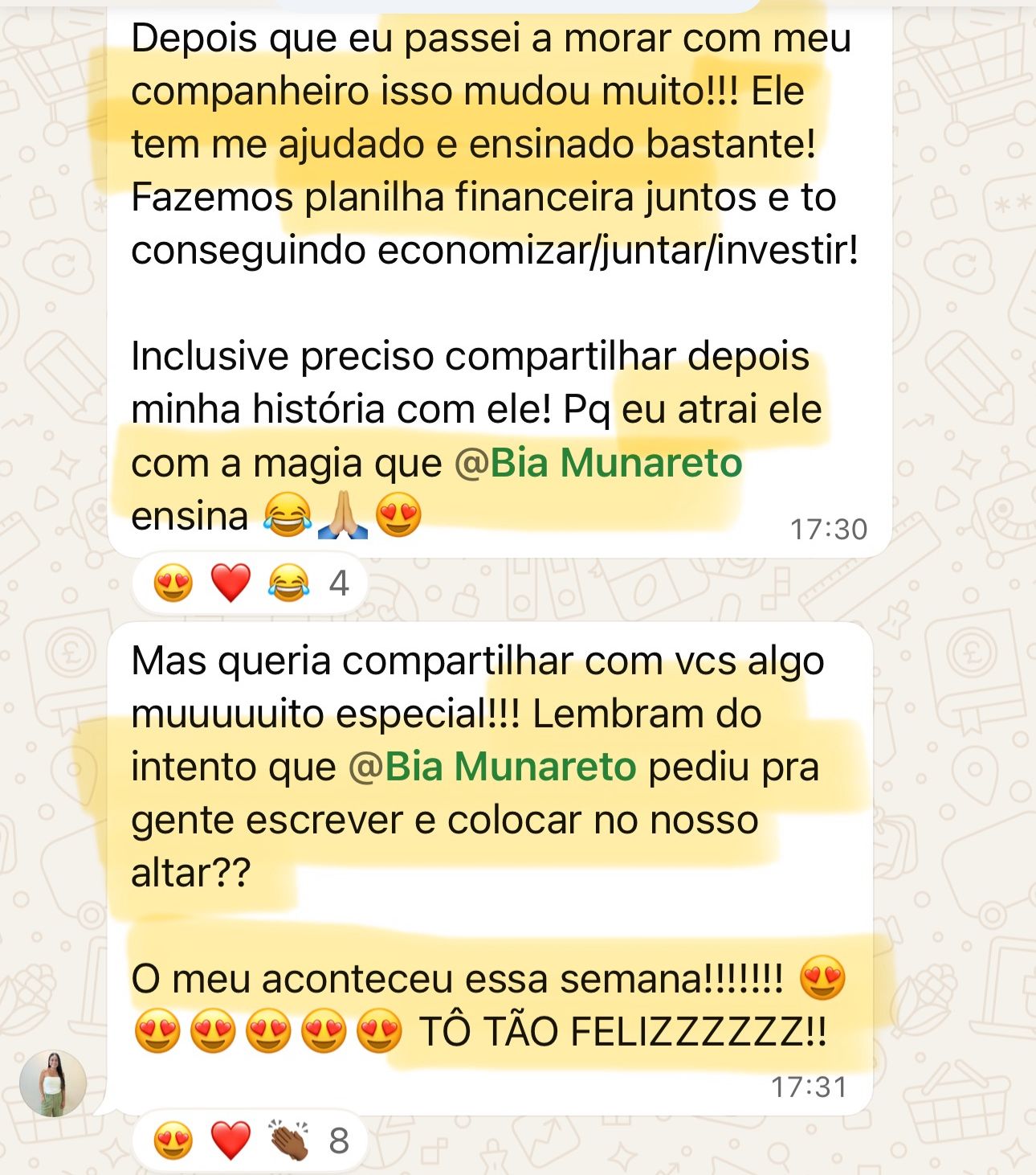 Depoimento de uma mulher da Comunidade