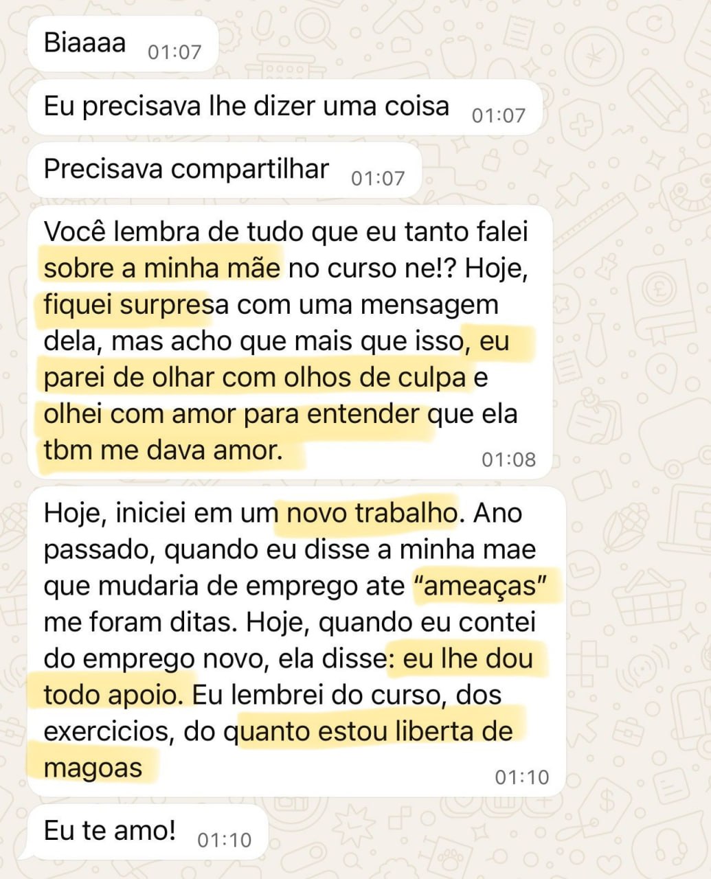 Depoimento de uma mulher da Comunidade