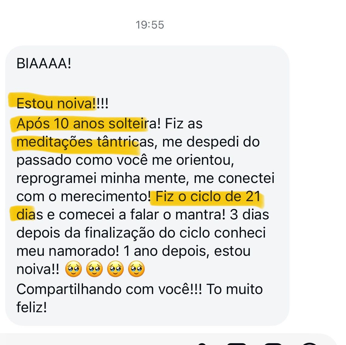 Depoimento de uma mulher da Comunidade