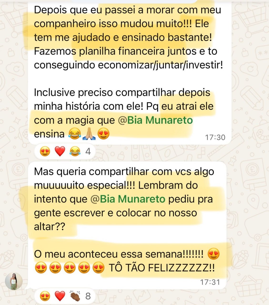 Depoimento de uma mulher da Comunidade